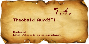 Theobald Aurél névjegykártya